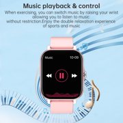 SKMEI Smart Watch for Men Women, 1.69 Smartwatch (Answer/Make Call), IP67 Waterproof Activity Trackers for iOS Android,Pink