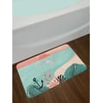 thumbnail image 2 of Graphic Beach Bath Mat, Abstract Underwater Cartoon Coral and Anchors, Plush Bathroom Decor Mat with Non Slip Backing, 29.5" X 17.5", Coral Seafoam, by Ambesonne, 2 of 2
