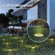 thumbnail image 4 of Juego de 4 luces solares para suelo: 8 luces LED solares para jardín, impermeables, para uso en exteriores, luces solares de disco para césped, entrada, patio y pasarela (blanco cálido)., 4 of 5