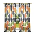 thumbnail image 6 of Yayeee Window Curtains Light Filtering 63"x52" Grommet Panel Pair Home Living Room Decor, Black Clover Pattern, 6 of 7