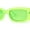 Green, variant on Womens Pop Color Rounded Mod Narrow Rectangle Plastic Sunglasses Green