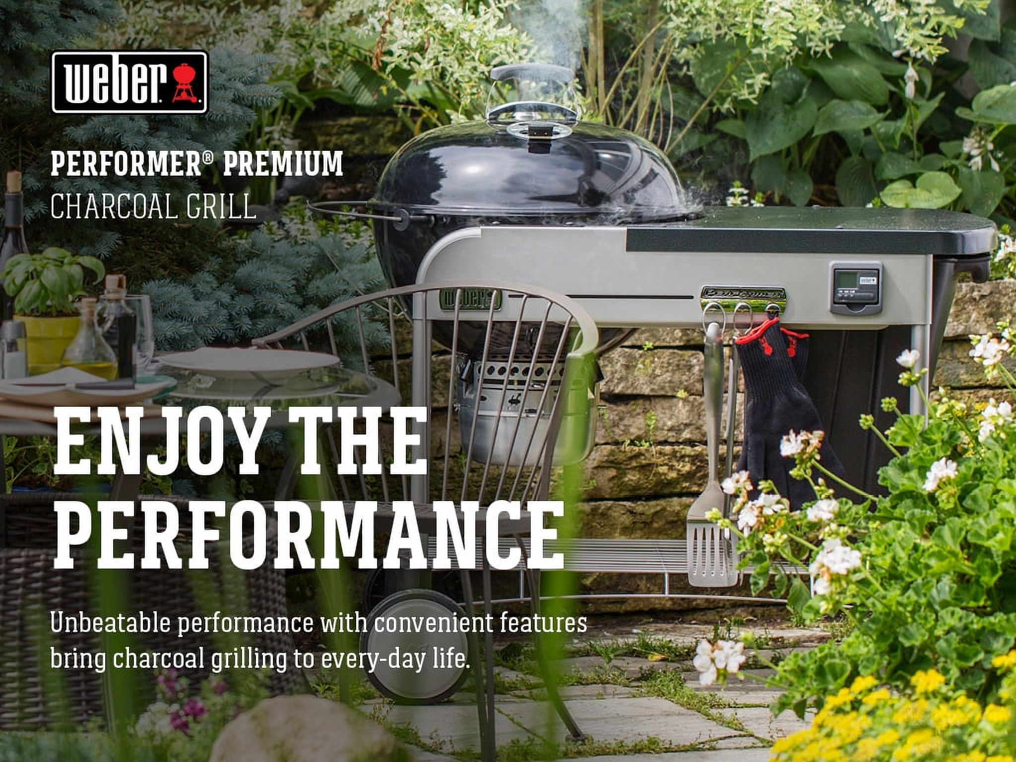 Weber Performer Premium 22" Black Charcoal Grill - image 5 of 20