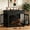 Black, variant on 40" Black Dog Crate Furniture in Engineered Wood with 2 Storage Drawers
