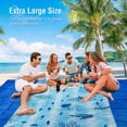 thumbnail image 3 of Beach Blanket Waterproof Sandproof, 9x10 ft Oversized Sand Free Beach Mat, Quick Drying, Light Weight and Portable Outdoor Picnic Mat for Travel, Camping, 3 of 6