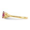 thumbnail image 3 of 10k Yellow Gold Pink Tourmaline Birthstone Ring October Gemstone, 3 of 9