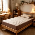 thumbnail image 6 of Kumdkdwn Floral Fitted Sheet Twin Size, 35.43" x 78.44" Stretch Bed Sheet with Elastic Corners, Soft Polyester Mattress Protector Cover for Adult Beds, Multicolor, 6 of 7