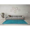 thumbnail image 3 of Ahgly Company Indoor Round Oriental Light Blue Industrial Area Rugs, 3' Round, 3 of 4