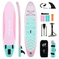 thumbnail image 1 of Goplus Small Inflatable SUP Board, Portable Paddle Board with 5D rings Stand Up Paddle Board for Youth & Adult Light Pink, 1 of 9