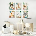 thumbnail image 2 of Baby Safari Nursery Wall Decor - Monkey Elephant Zebra Giraffe Cheetah Canvas Painting Nursery Lion Wall Art, Cute Animal Wall Prints on Canvas Nordic Picture Kids Room Decoration Set of 6 (11x14, 2 of 3