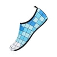 thumbnail image 2 of HTHLVMD Quick-Dry Water Shoes, Geometric Print Aqua Socks, Women Non-Slip Beach Shoes, Water Shoes for Women Men Quick-Dry Non-Slip Aqua Socks Swim Beach Yoga Pool Camping, Blue 5.5, 2 of 3