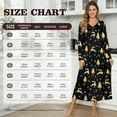 thumbnail image 6 of DISNIMO Deer Tree Snowflake Printed Nightgowns for Women Long Sleeve Nightshirts Long Soft Ladies Sleep Shirt Full Length House Dress, 3XL, 6 of 8