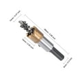 thumbnail image 3 of Uxcell 14mm HSS Hole Saw Drill Bit Titanium Plated for Stainless Steel Alloy Wood, 3 of 5
