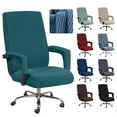 thumbnail image 2 of Elastic Office Chair Cover Computer Chair Slipcover Stretch Rotatable Armchair Seat Case Protector Home Decor, 2 of 5