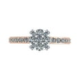 thumbnail image 3 of Nana Lab Created CVD Diamond 6.5mm 3/8ctw Cluster Engagement Ring 10kt Rose Gold Size 8.5, 3 of 7