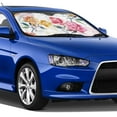 thumbnail image 5 of Uemuo Colorful Flowers Pattern Accordion Car Windshield Sun Shade, Foldable Reflective Sun Visor for Car, Reflector Windshield Sunshade-Medium, 5 of 7