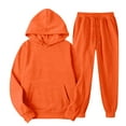thumbnail image 2 of GrmtClth Sweatsuits for Men 2 Pieces Athletic Sports Fleece Tracksuit Set Workout Elastic Waist Sweatpants Outfits for Men Red L, 2 of 5