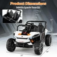 thumbnail image 3 of Costway 12V Kids Ride on Truck with Parental Remote 3 Speeds & Reverse Forward Function White, 3 of 10