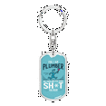 thumbnail image 1 of I Am A Plumber Swivel Keychain Dog Tag Stainless Steel or 18k Gold, 1 of 8