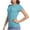 Light Blue, variant on Shiyifun Womens T-shirts Casual Loose-Fit Solid-Color Short-Sleeve Crew Neck Summer Fashion T-Shirt Tops For Women, White, M
