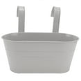 thumbnail image 1 of Countryside Style Iron Hanging Flower Pots for Railing Fence Hanging Bucket Pots Window Flower Plant Holder with Detachable Hooks Home Decor,Four Colors[Candy gray], 1 of 9