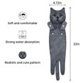 thumbnail image 3 of Serviette à Main Séchage Rapide, Serviette Absorbante en Forme de Chat, Serviette Animal Mignon, 3 of 5