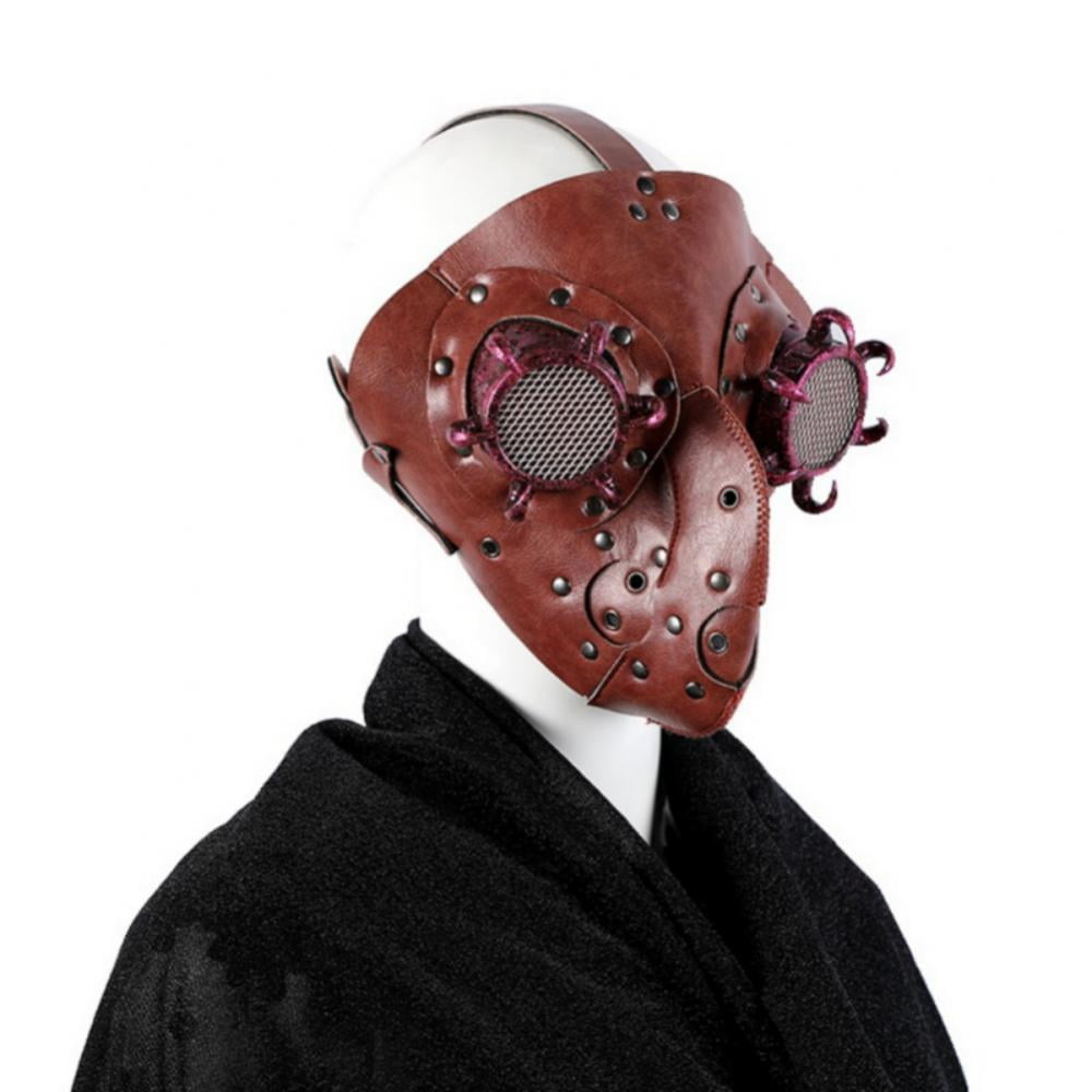 Kommunikationsnetværk roterende Vend om Halloween Full Face Mask with Goggles Faux Leather Punk Halloween Party  Costume Accessories - Walmart.com