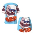 thumbnail image 5 of Naloa Sushi Salmon Surfing Women's Short-Sleeved Pajama Set, Loungewear, Summer pajamas, Breathable Cozy - Small, 5 of 9