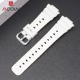thumbnail image 1 of Correa de caucho para Casio G-shock Dw-5600 Gw-m5610 Gw-b5600 Ga-2100 Hebilla de acero inoxidable Tpu Pulsera de repuesto para hombre Correa de reloj-negro plateado, 1 of 5