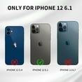 thumbnail image 3 of ExoGuard For iPhone 12/ iPhone 12 Pro Case,Clear Hard Back Case with Screen Protector (Black), 3 of 6