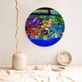 thumbnail image 2 of Lsque Geometry Dash Pattern Ceramic Decorative Plate Decorative Plates with Display Stand Personalized Porcelain Plate Ceramic Ornaments for Wall Hanging Decoration-10in, 2 of 6