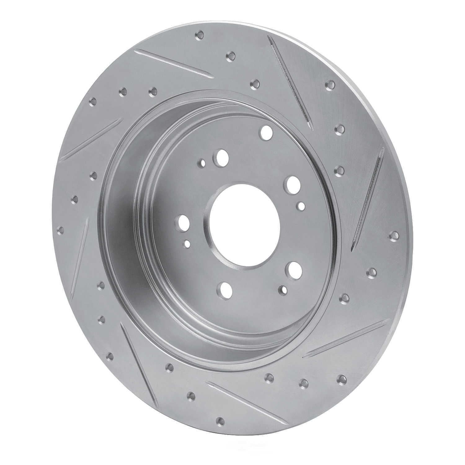 Dynamic Friction Company 631-59052L DFC Brake Rotor - Drilled And Slotted - Silver