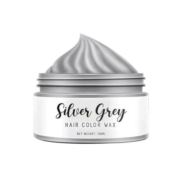 Silver Grey Hair Dye Temporary Hair Color Wax, Gray Hair Dye for
