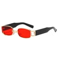 thumbnail image 1 of Personalidad de la tendencia de la moda de las gafas de sol del cuadrado del metal del marco pequeño de las gafas de sol, hechas de plástico, metal, PC, 1 of 5