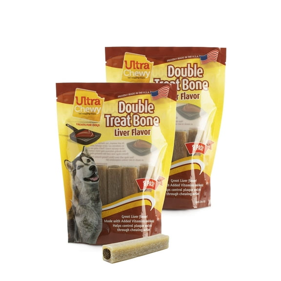Ultra Chewy Double Treat Bones - (Liver, 2 value packs)