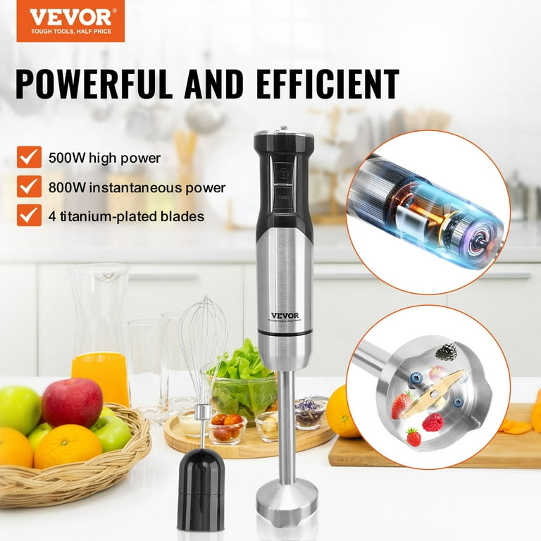 VEVOR Commercial Handheld Immersion Blender Electric Food Mixer 2 Speeds 750W