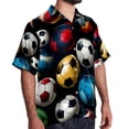 thumbnail image 2 of Football Men's Short Sleeve Beach Button Down Casual Printed Summer Shirts - Unisex, 2 of 6