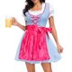 thumbnail image 1 of Vestido de poliéster con estampado bordado para mujer, para festivales, cosplay y sirvientas, 1 of 7
