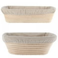 thumbnail image 1 of POINTERTECK Hot Banneton Brotform Long Bread Dough Proofing Proving Rattan Basket & Liner  C2-Rectangular 30.5*15*8 cm, 1 of 5