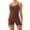 Coffee, variant on Workout Rompers for Women One Piece Bodycon Build in Bra Spaghetti Strap Athletic Rompers Slim Gym Bodysuits for Tennis Golf