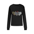 thumbnail image 5 of mihongmao Valentine Tops for Women Round Neck Ladies' Casual Valentine's Day Printed Long Sleeved Round Neck Top/shirt Black M, 5 of 8