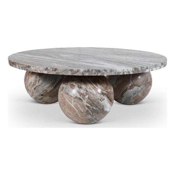 Meridian Furniture Spherical Brown Marble Coffee Table