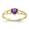 thumbnail image 1 of 10k Yellow Gold Amethyst Birthstone Ring February Gemstone, 1 of 9