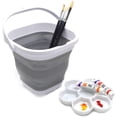 thumbnail image 5 of SAMMART 2.6L (0.68 Gallon) Super Mini Square Collapsible Plastic Bucket - Foldable Square Tub - Portable Fishing Water Pail - 2 Pieces Box Pack, 5 of 7