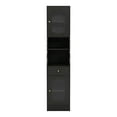 thumbnail image 2 of Kian Multi-Storage Wood Espresso Tower Cabinet, 2 of 10