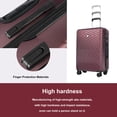 thumbnail image 7 of Travelhouse 4 Piece Hardshell Luggage Set Hardside Lightweight Suitcase with TSA Lock Spinner Wheels.(Wine Red), 7 of 7