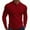 A004-Red, variant on Mens Waffle Knit Polo Shirts Button Collared Long Sleeve Polo T Shirts Casual Slim Fit Office Work Golf Shirt