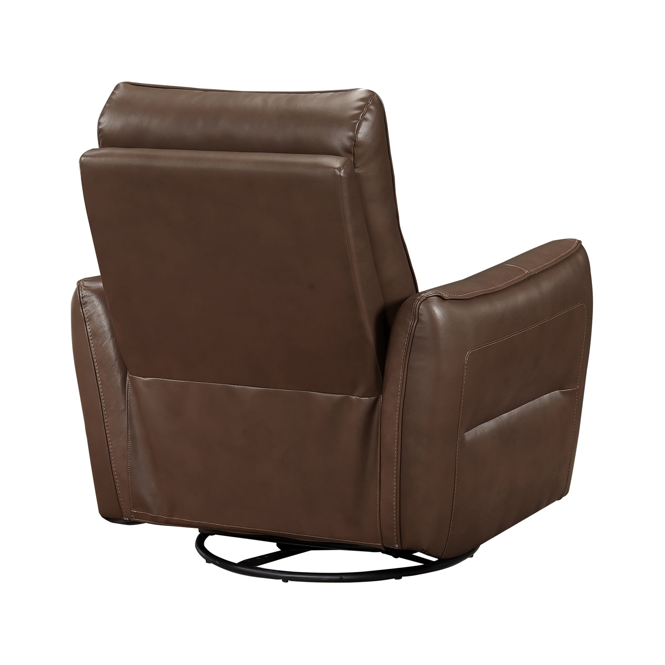 OakvillePark Pinebrae Leather Match Swivel Glider Reclining Chair, Toffee Brown