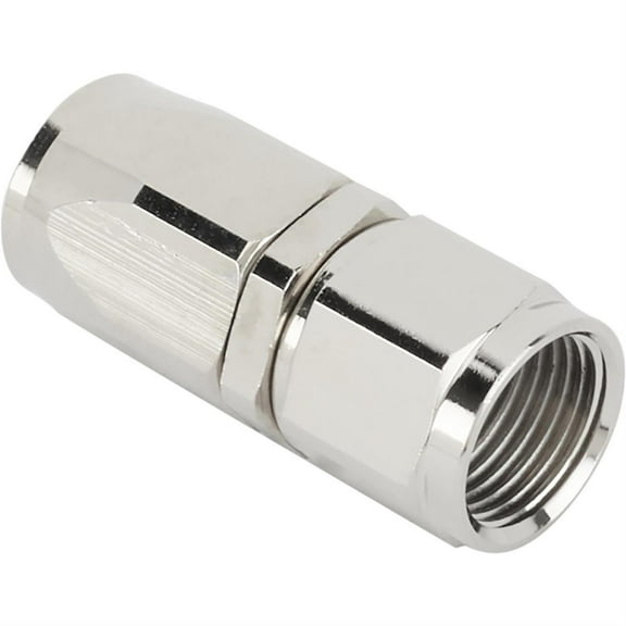 Full Flow Swivel Hose End Fitting, Straight, Nickel, -8 AN