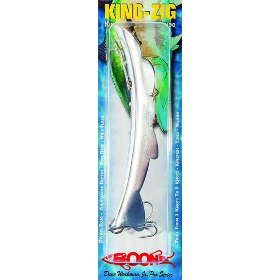 Boone King Zig Trolling Lure Silver 6.5" 2oz