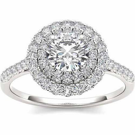 Imperial 1 Carat T.W. Diamond Double Halo 14kt White Gold Engagement Ring